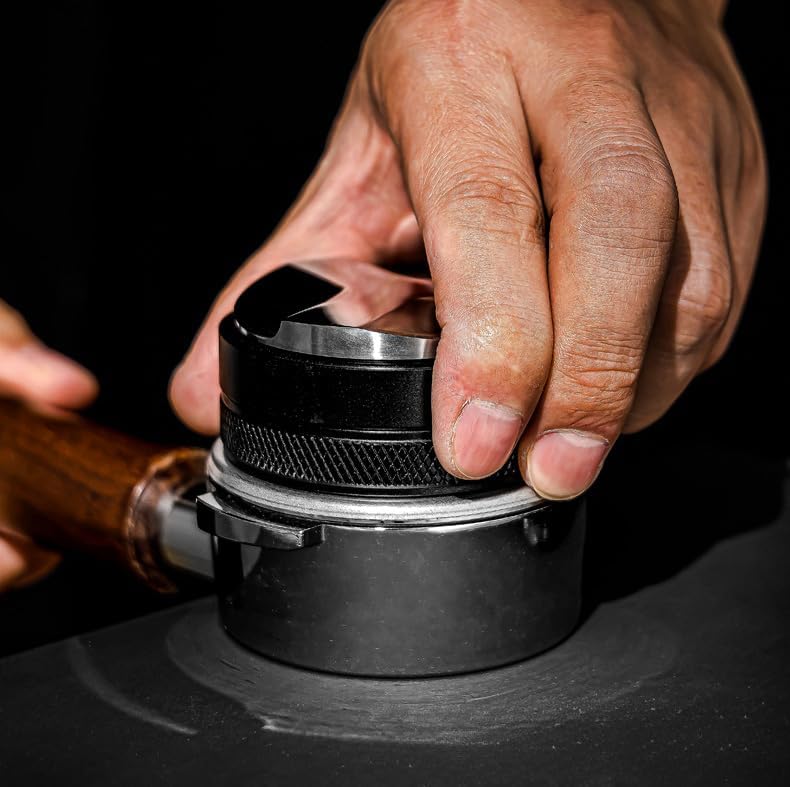 BLACKROOT 51mm Precision Coffee Distributor and Tamper, Dual Head Leveler Tool with Adjustable Depth for Consistent Espresso Puck Prep, Fits 51mm Portafilters