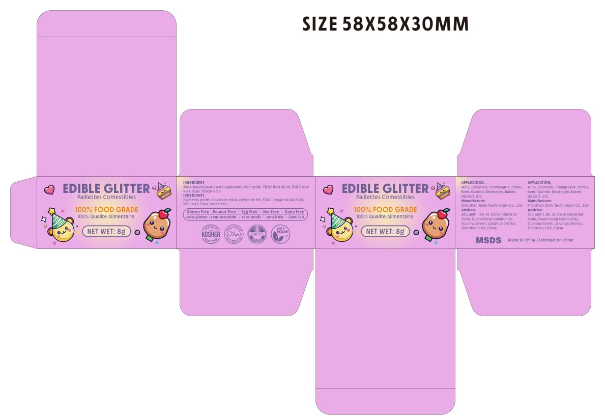 Nomeca Edible Glitter for Drinks Cakes, 8 grams Food Grade Luster Dust Sprinkles Glitter for Cake Decorations, DIY Cocktails, Beverages & Cake Decorating, Dessert Cake Topper (9-Ocean Blue)