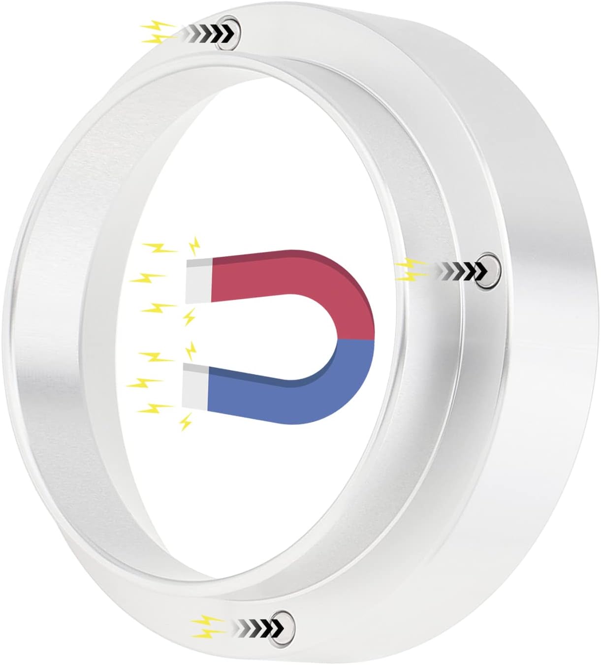 51mm Espresso Dosing Funnel and Puck Screen, Magnetic Espresso Coffee Dosing Ring, Reusable 1.7mm Thickness Espresso Puck Screen 316 Stainless Steel Fits 51mm Portafilter