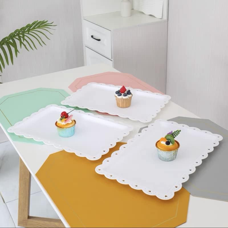 5 Pcs Dessert Table Stand Set - 2x Small 3 Tier Plastic Cupcake Display Stands Cookie Tray Rack Serving Tower & 3x Trays for Wedding Baby Shower Tea Party