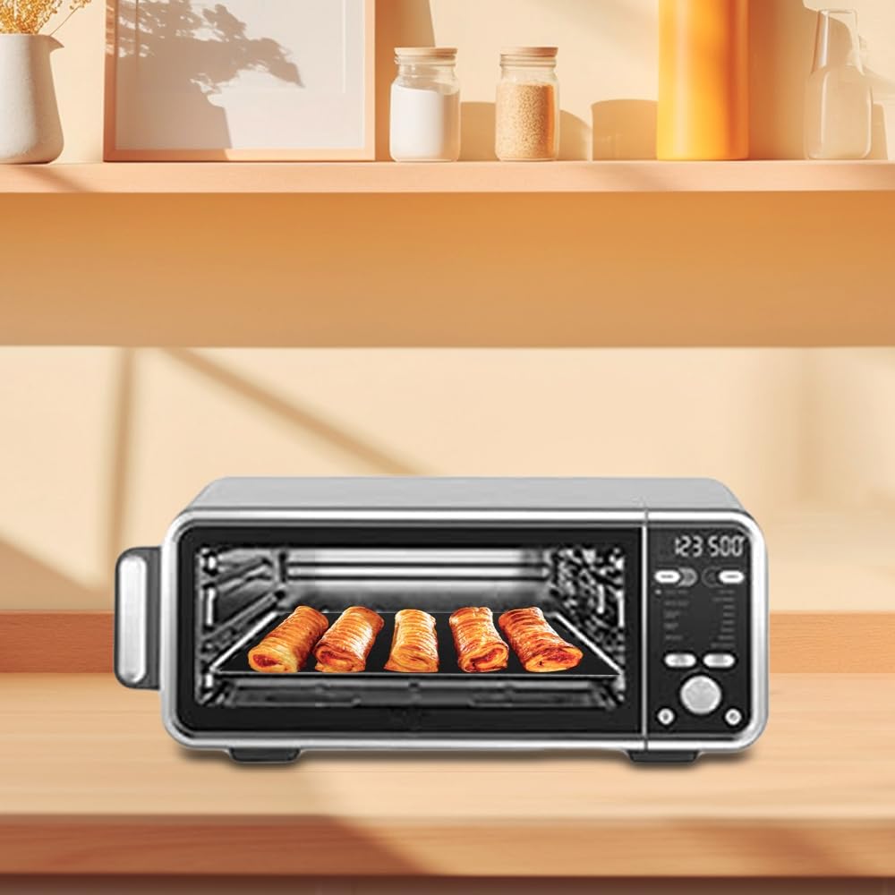 for Ninja Reusable Air Fryer Liners 12x12inch, Oven Liner for Bottom of Toaster Oven, 3x Liners + 3x Mesh Sheets, Non-Stick Baking/Microwave/Grill Mat,450ยฐF,Pre-Cut Square for SP101/SP201/SP301/SP351