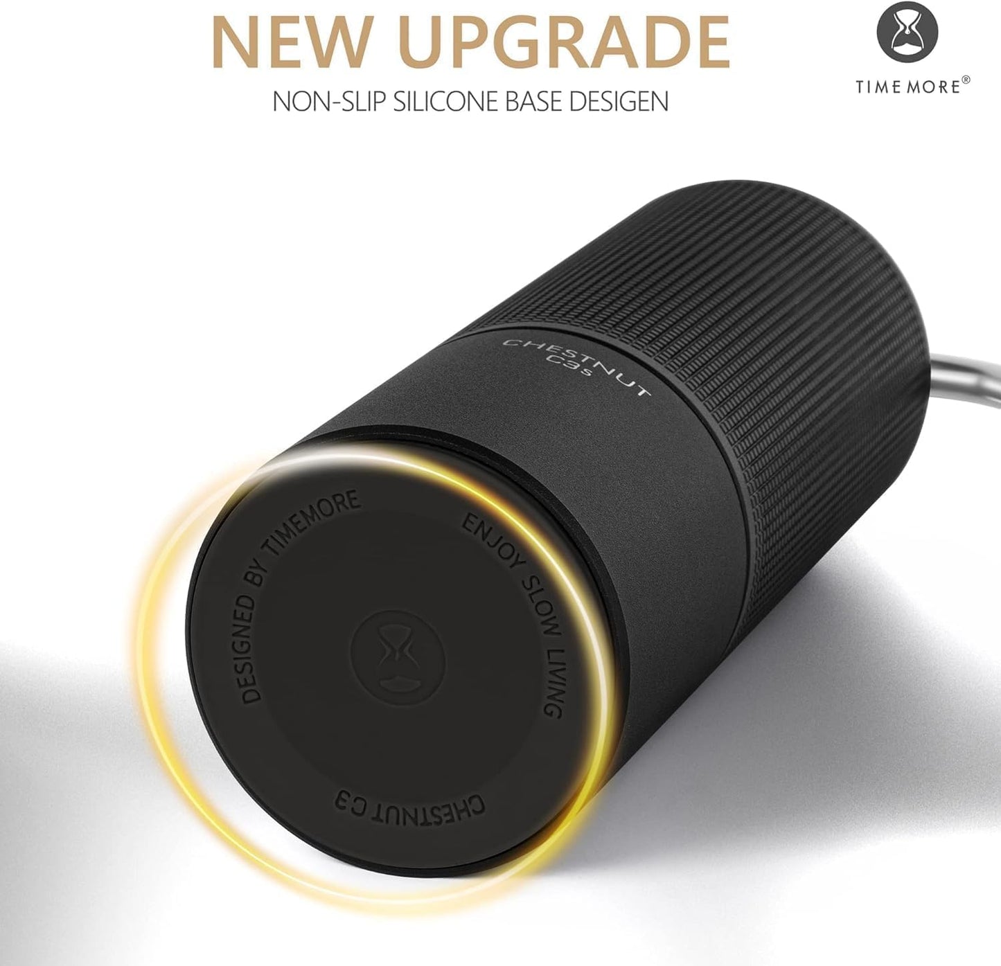 TIMEMORE Chestnut C3S Manual Coffee Grinder, Adjustable Conical Burr Grinder with Stainless Steel S2C Burr - Compatible with Espresso, Pour Over & French Press, Black