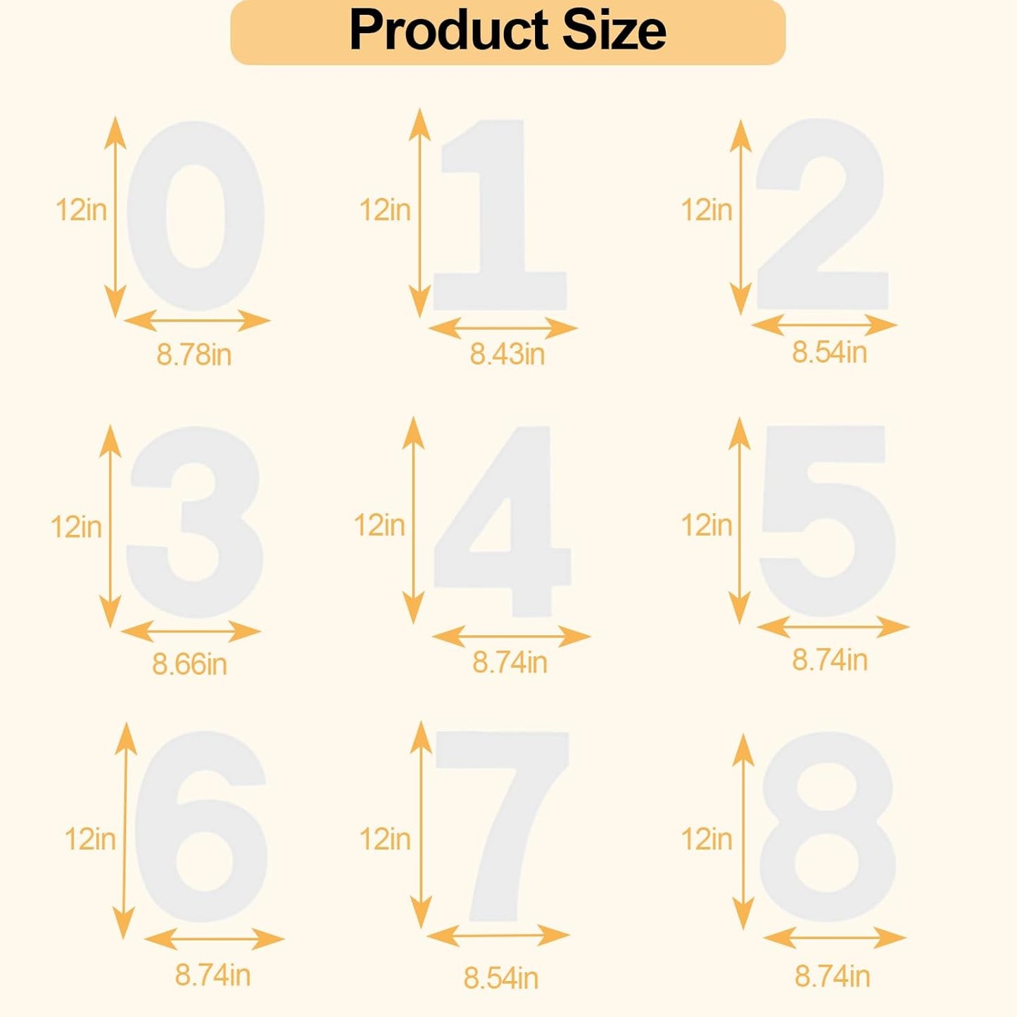 12 Inch Number Cake Mold Baking Forms Moulds,9 Pieces 0-8 Cake Number Stencils,Number Cake Pans,Flat Plastic Mold Numerical Templates Cutting for DIY Cakes/Cookies
