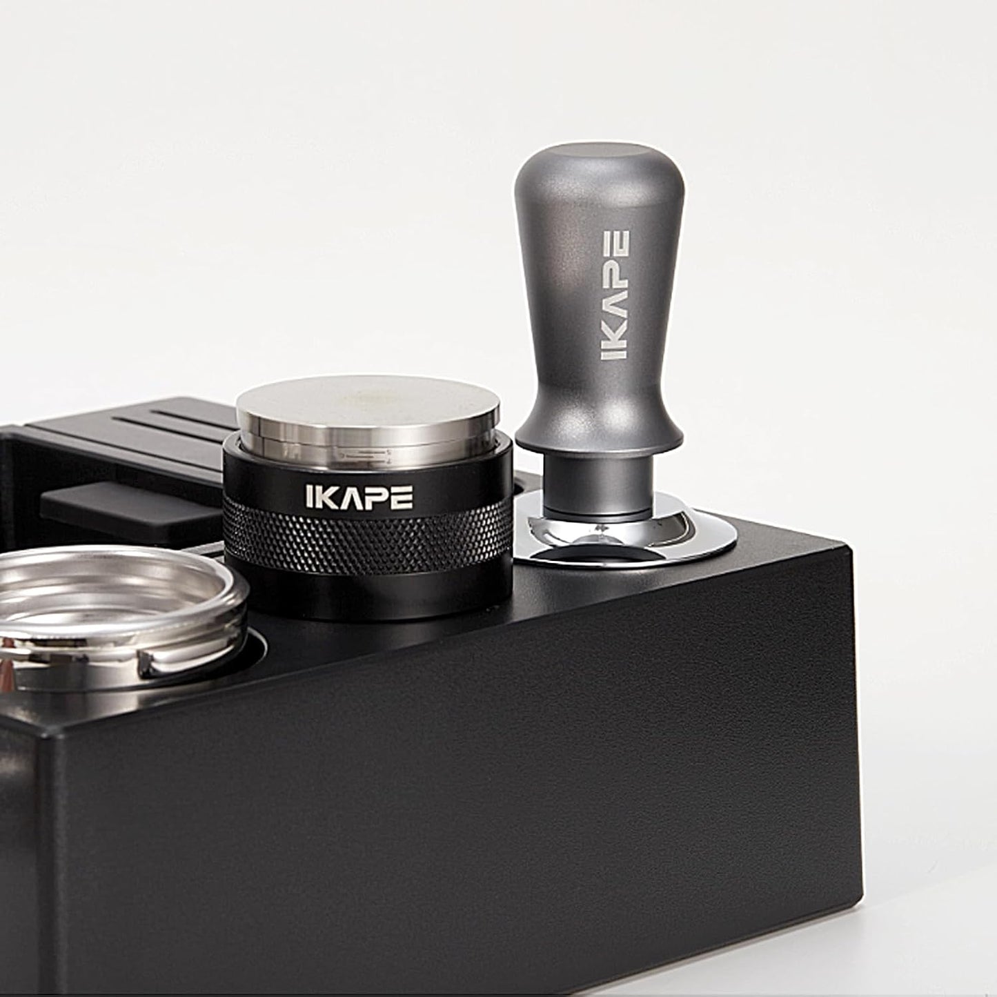 IKAPE 51MM Palm Espresso Tamper, Premium Barista Coffee Tamper with Calibrated Spring Loaded, 100% Flat Stainless Steel Base Tamper for Espresso Machine