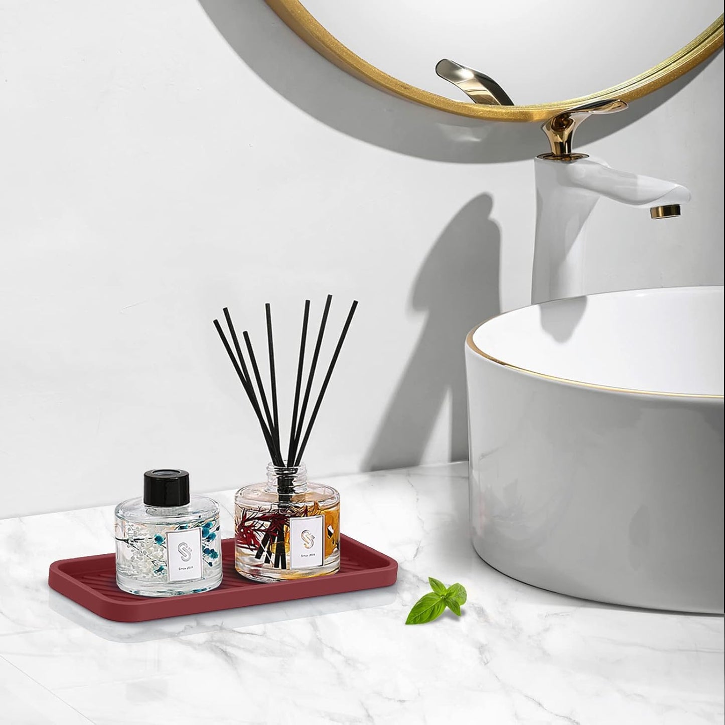 EG-SIPRO Kitchen Sink Organizer Tray,Sponge Holder for Kitchen Sink Bathroom Counter Tray Sponge Caddy Silicone Soap Holder for Soap dispenser, Bottle, Dishwashing Accessories(2-pack)