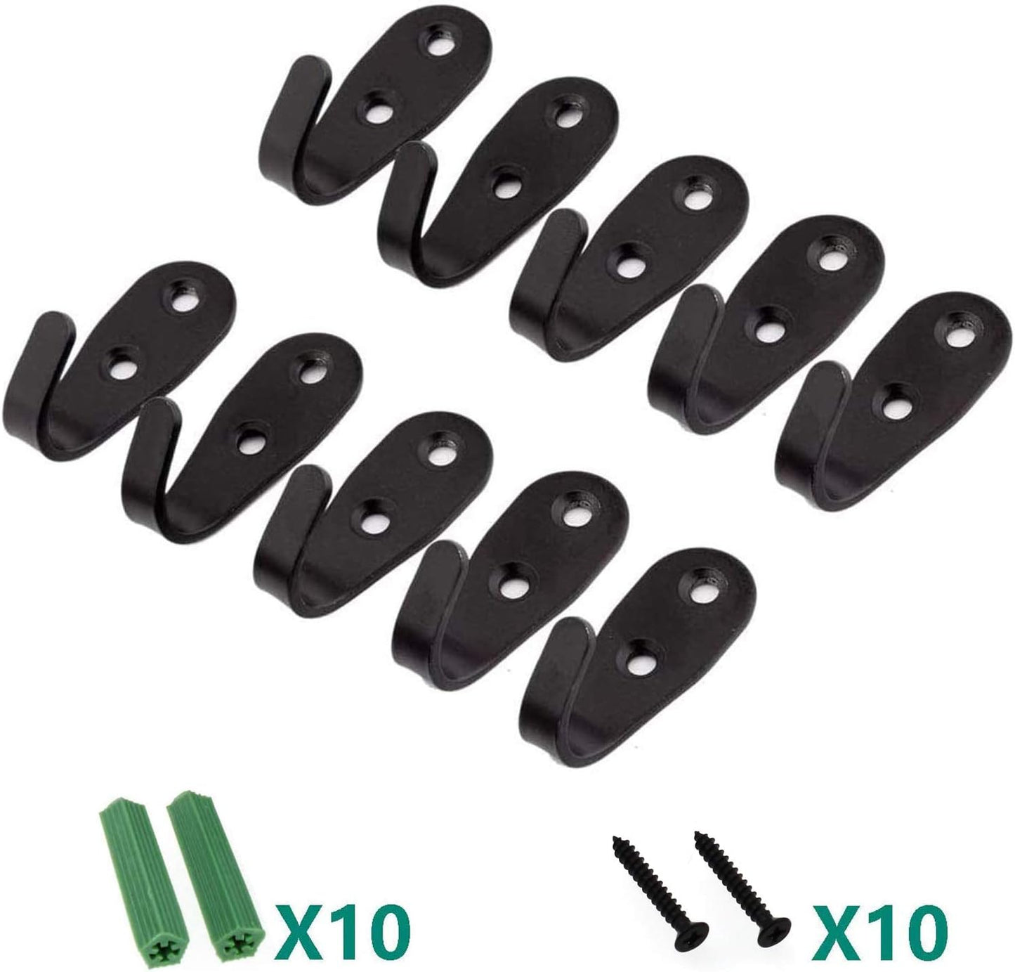 Heavy Duty Wall Hooks,Stainless Steel Screw On Hooks for Hanging Coats Plants Towels Keys Hats,Waterproof Single Shower Hanger Hooks for Garage Kitchen Bathroom Storage Organization 10 PCS