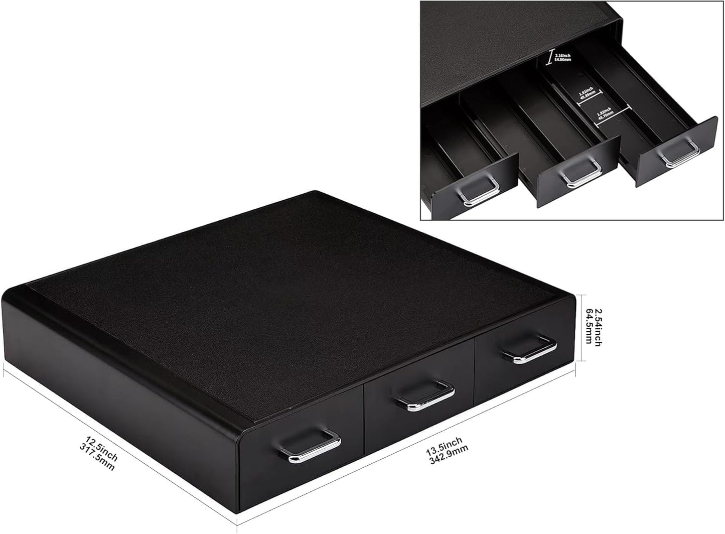 Amazon Basics Coffee Pod Storage Organizer Drawer for K-Cup Pods, 36 Pod Capacity, Black