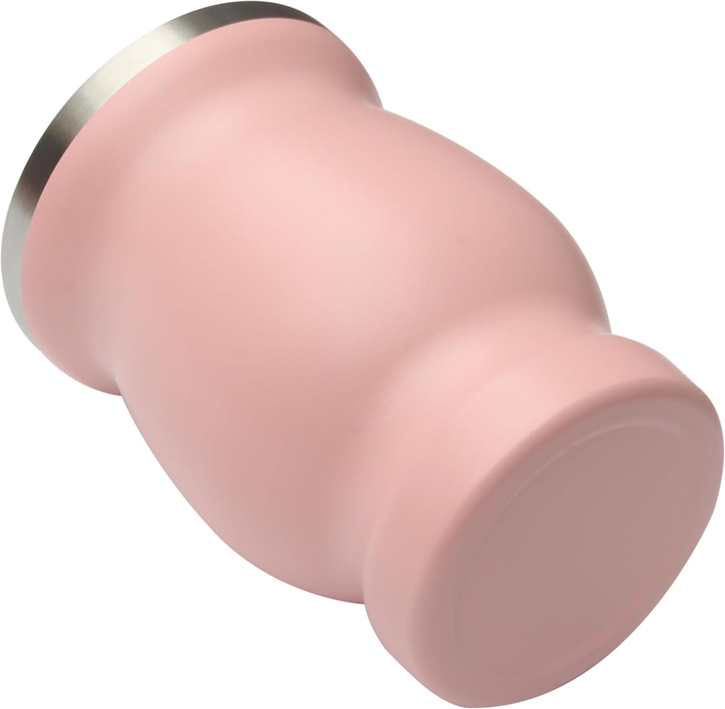 Beruth Bombilla Yerba Mate Gourd, 8oz Stainless Steel Tea Cup Set with a Multifunctional Lid, Two Straws and Cleaning Brushes, Double Walled Coffee Mug Heat Insulation Anti Scalding (Peachy Pink)