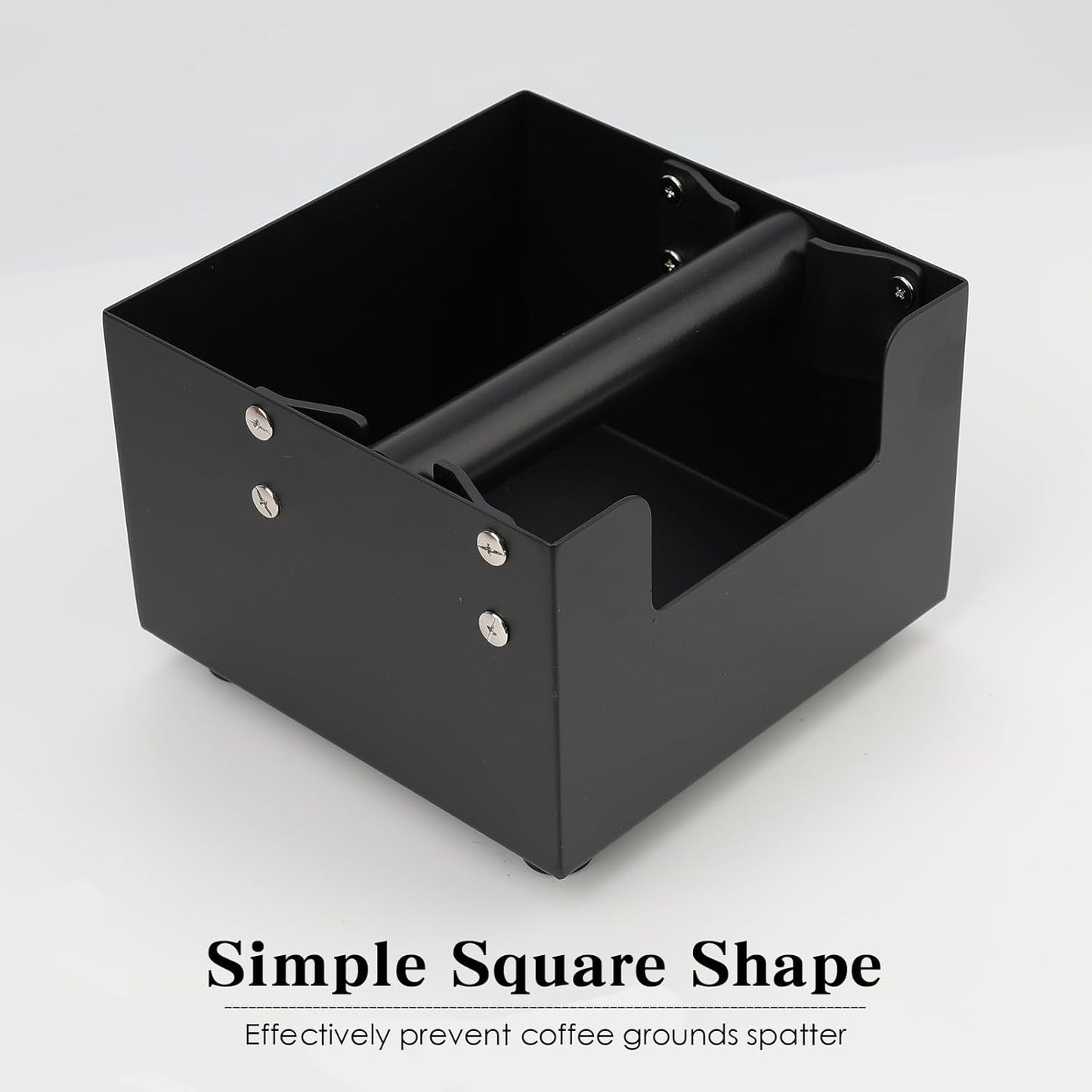 Espresso Knock Box, Stainless Steel Coffee Bag Container, With Steel Bracket And Noise Reducing Rubber Ring (M)