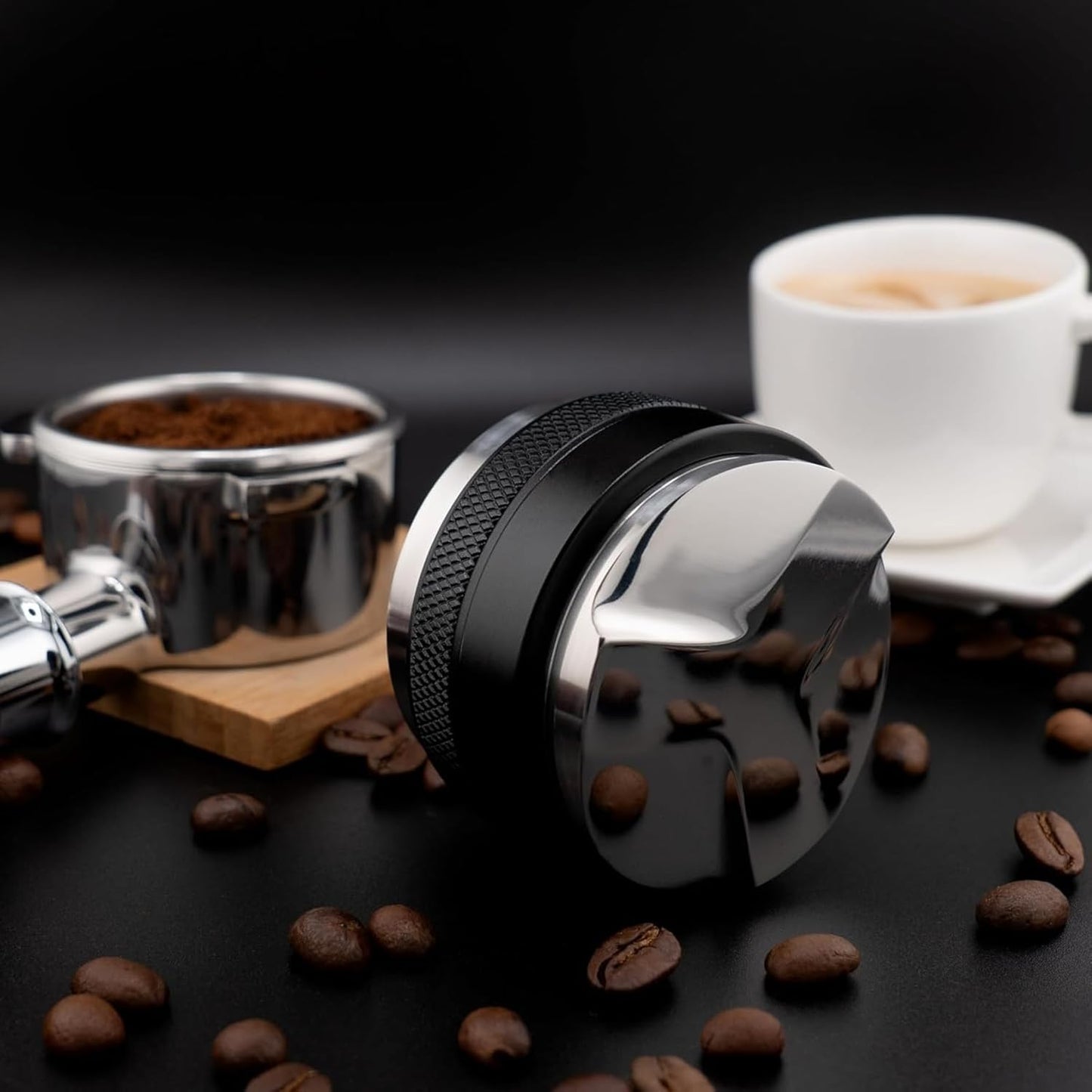 51mm Coffee Tamper and Distributor, Dual Head Coffee Leveler Fits for 51mm Portafilter, Adjustable Depth Espresso Hand Tampers, Professional Barista Espresso Distribution Tool