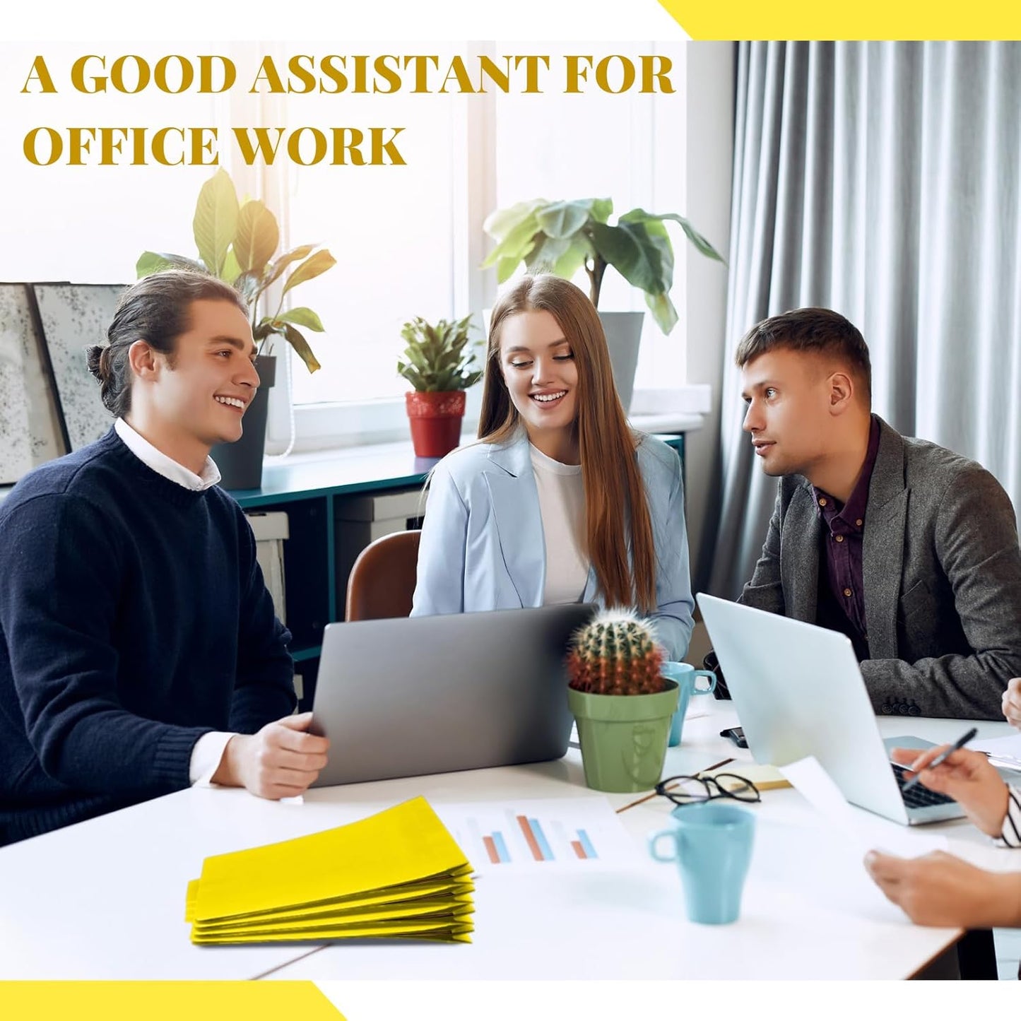 36 Pcs Classification Folders Letter Size, Back to School Supply for Teacher, Student, 1 Divider Pressboard File Folder Bulk with 2 Fasteners, 3.5 Inch Expanding File Organizer (Yellow)