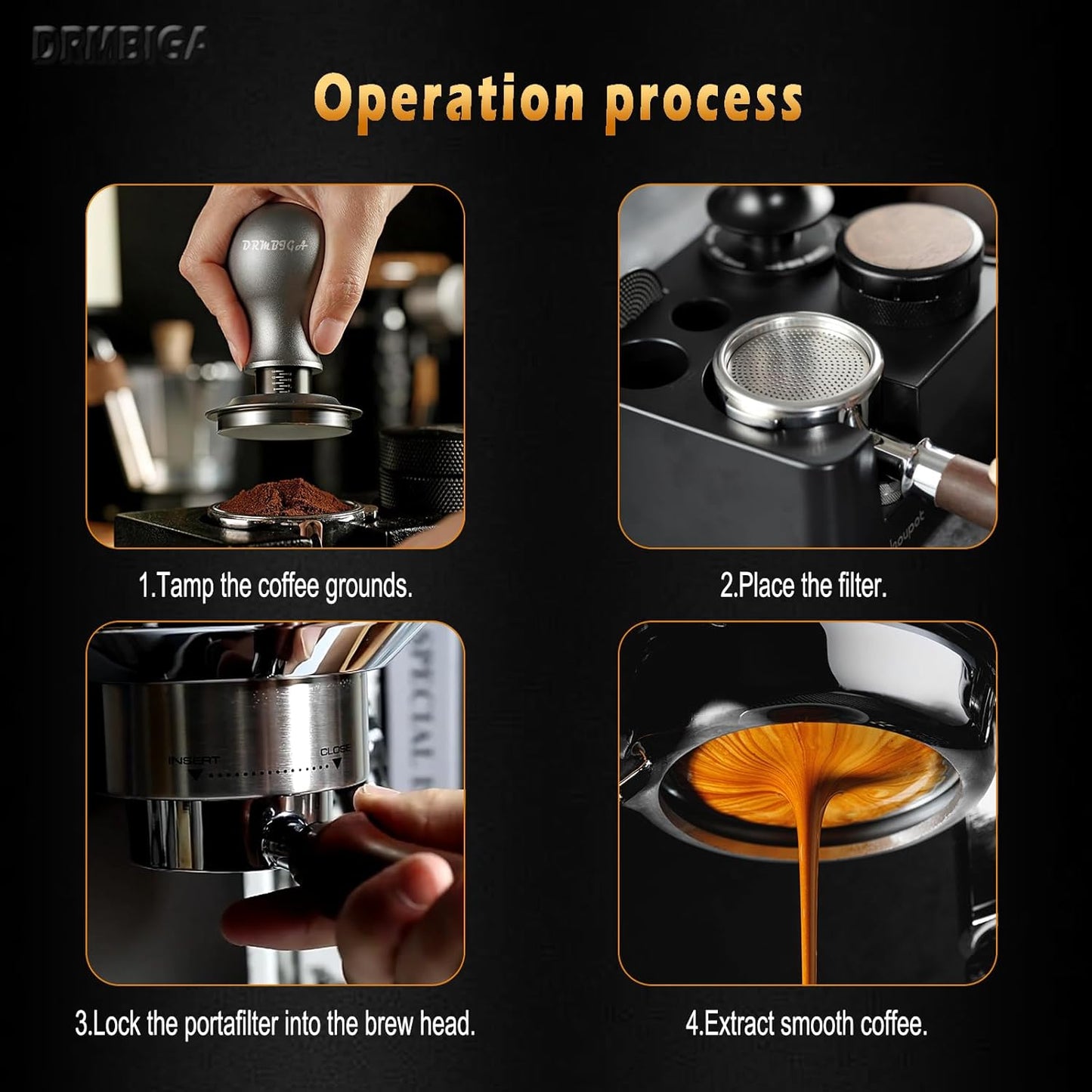 53.3mm Puck Screen 2 Pack - DRMBIGA 3rd Generation Dual-Layer Espresso Filter Screen, Reusable Stainless Steel Coffee Filter for Breville 54mm Portafilter Baskets - 0.8mm Thick 150μm Fine Mesh