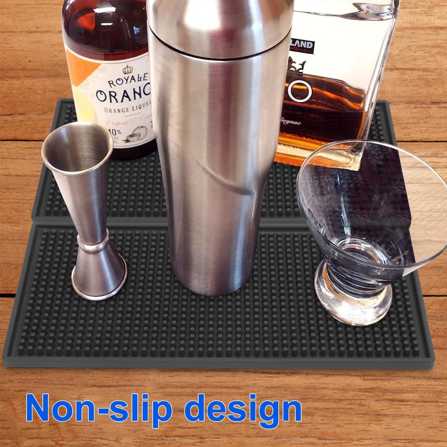 10 Pack 6 x 12 Inch Rubber Bar Mats, 12" x 6" Black Bar Service Mat for Countertop, Bartending, Efficient and Stylish Solution for Every Bartending Need,by KUKLIPJIM