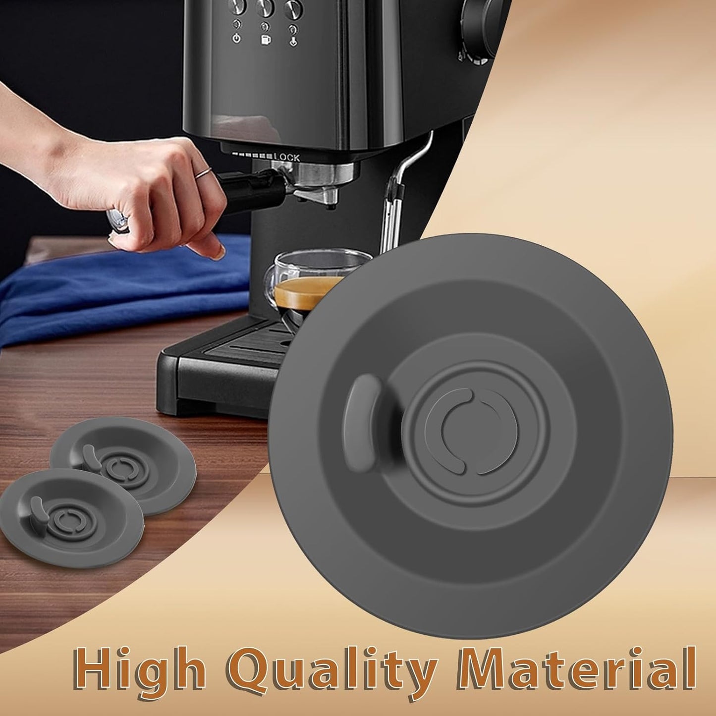 54mm Espresso Backflush Cleaning Disc for Breville Espresso Machines 2 Pack Silicone Blind Filter Disk – Durable Espresso Machine Cleaner Accessories
