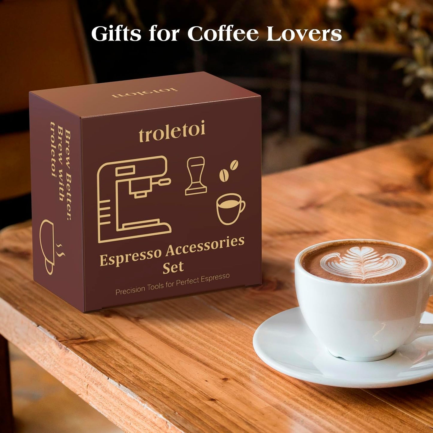 7 PCS 51mm Espresso Accessories Kit: Espresso Tamper, Coffee Distributor, Puck Screen, Dosing Funnel and WDT Tool Espresso Machine Accessories, Gifts for Coffee Lovers