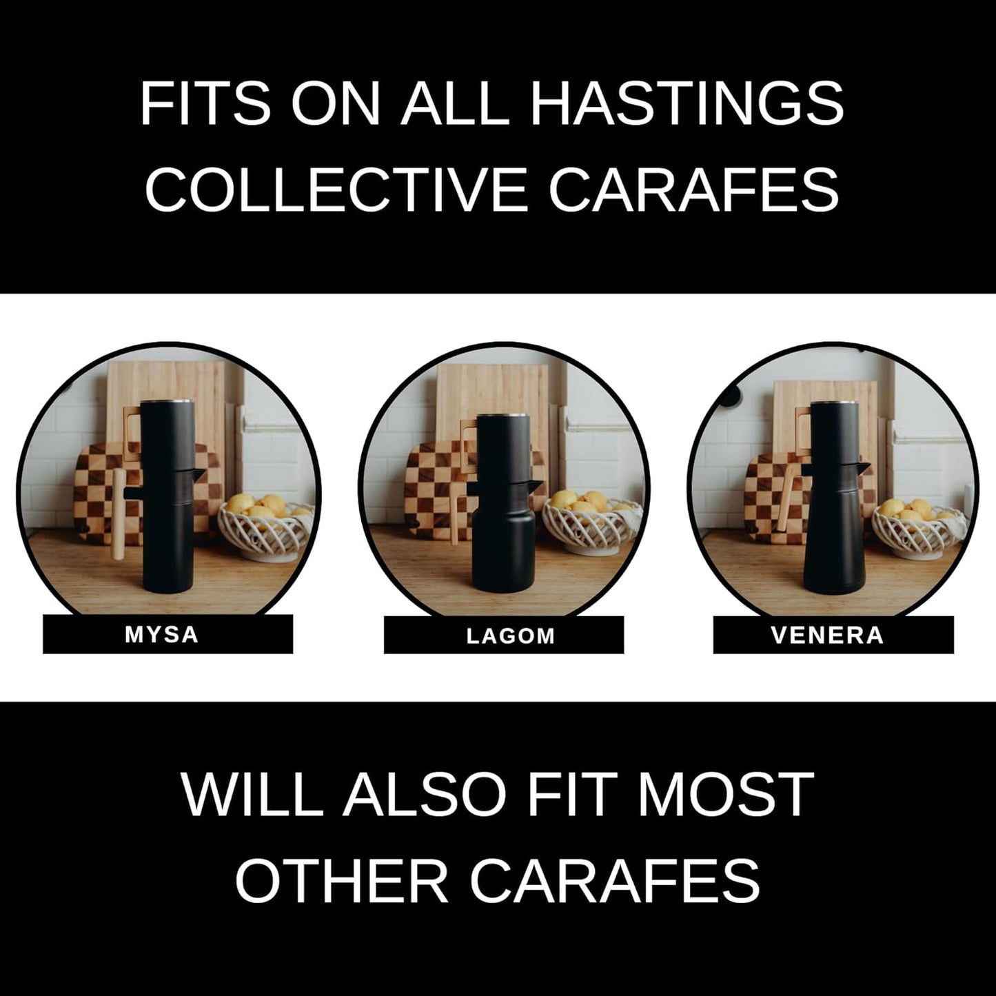 HASTINGS Pour Over Coffee Dripper - Stainless Steel Pour Over Coffee Filter, Metal Paperless Reusable Double Mesh Cone Filter with Wood Handle - Coffee Maker for Single Cup Brew up to 68 OZ (Black)