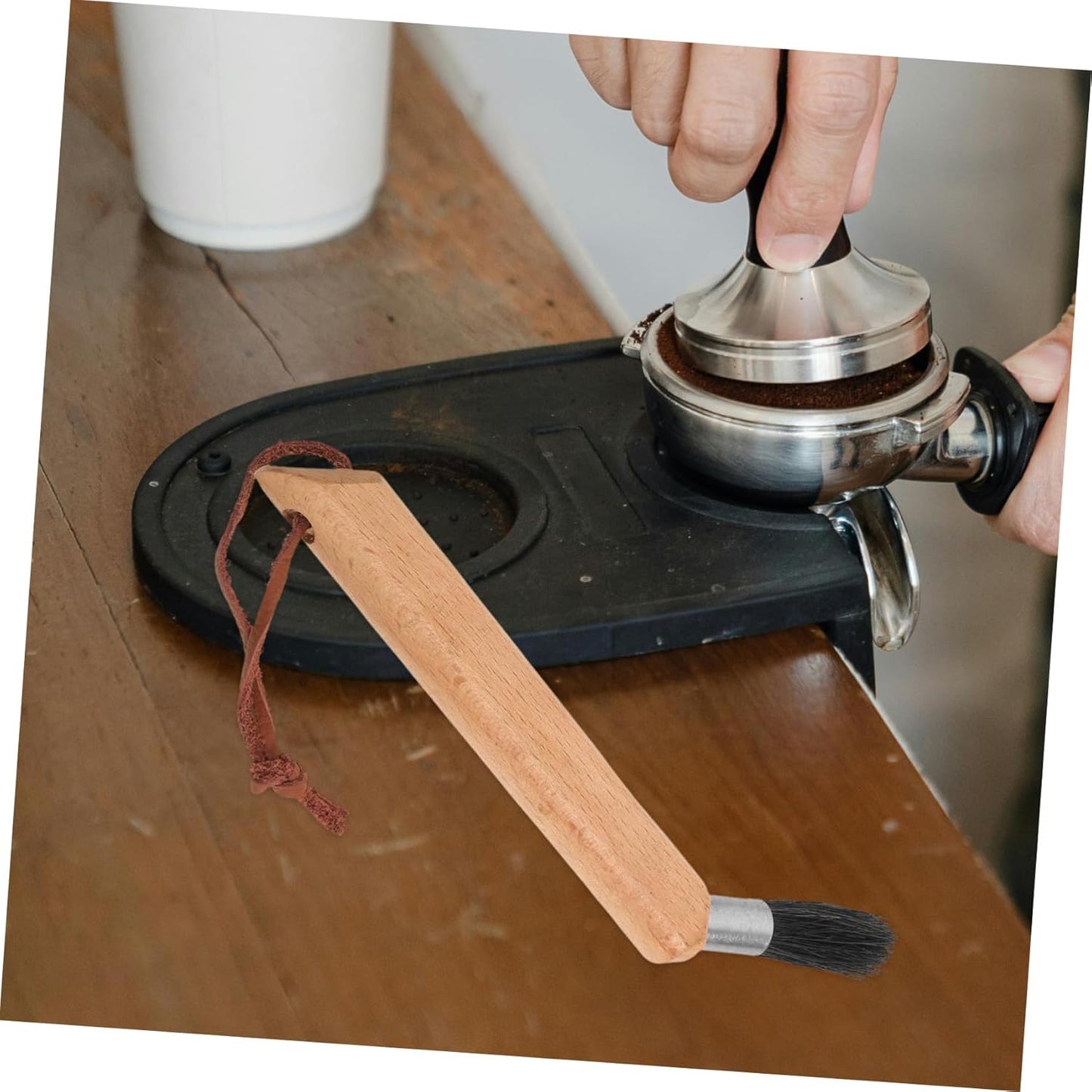 ARTIBETTER 3pcs Professional Coffee Machine Cleaning Brush Natural Bristles Essential Espresso Tool for Thorough Cleaning and Maintenance of Coffee Grinders and Machines