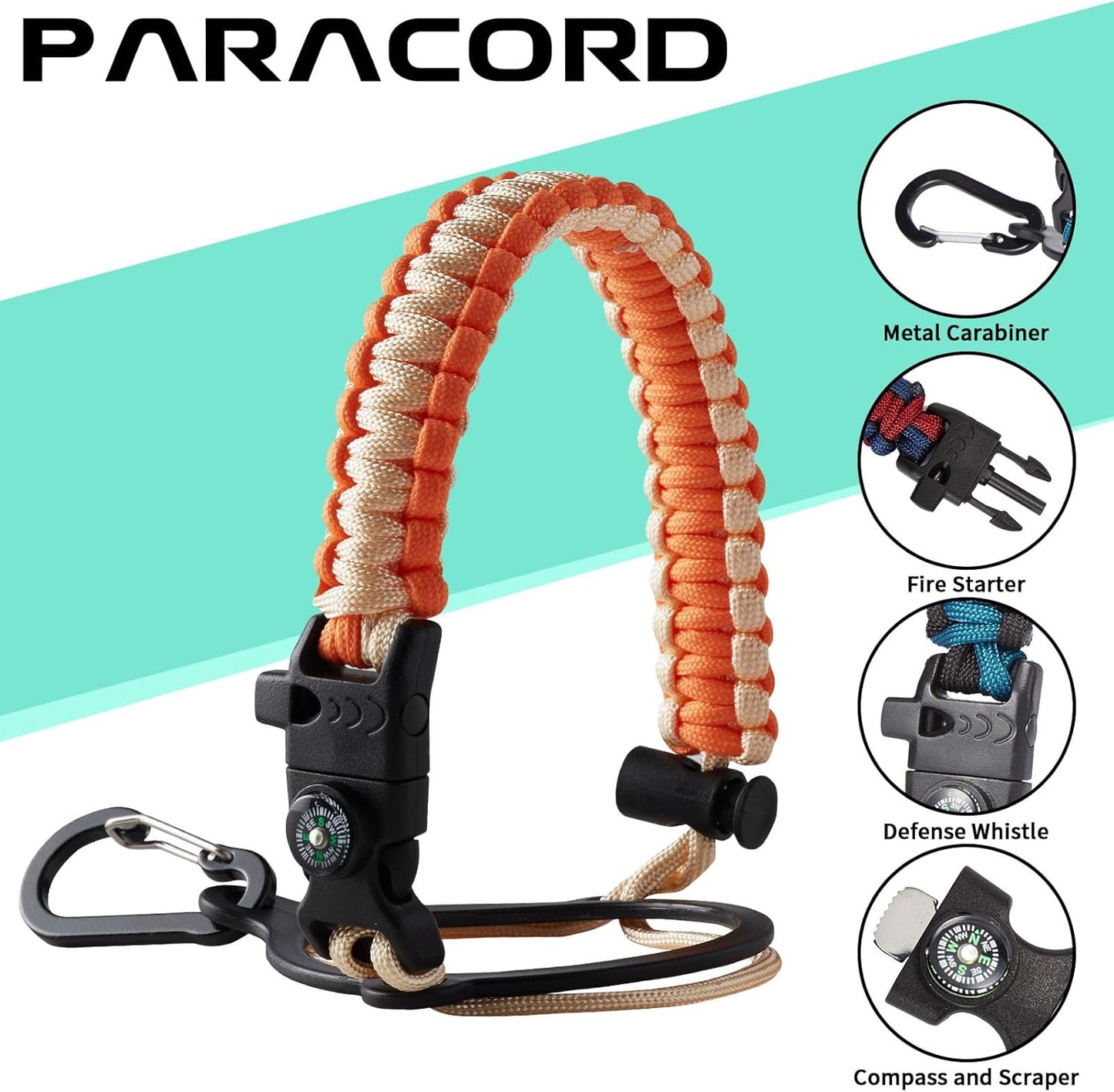 40 oz Stainless Steel Water Bottles with Straw and Auto Spout Lids, Wide Mouth Metal Thermo Bottles for Gym, Leak Proof & BPA-Free Water Flask Jug with Paracord Handle & Carrier Bag with Strap