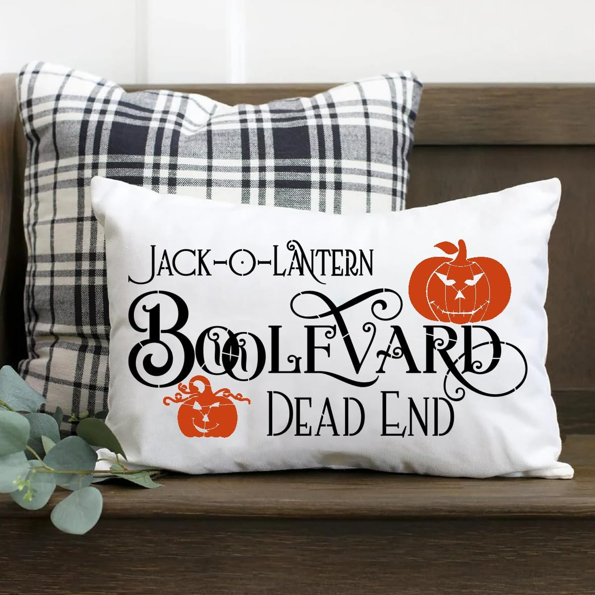 Halloween Stencils for Painting on Wood Reusable Halloween Doormat Stencils Hocus Pocus Boo Family Draw Templates for Wood Signs Walls Windows Fabrics T-Shirt DIY Crafts Decor