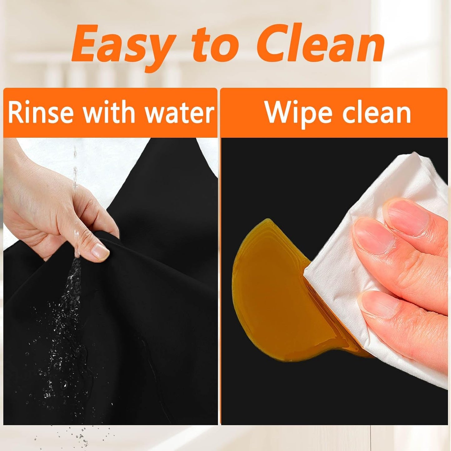 2Pack Large Silicone Mats for Kitchen Counter, 48''x24''(120cmx60cm) Heat Resistant Mat for Kitchen Island, Waterproof Multipurpose Countertop Protector, Semitransparent