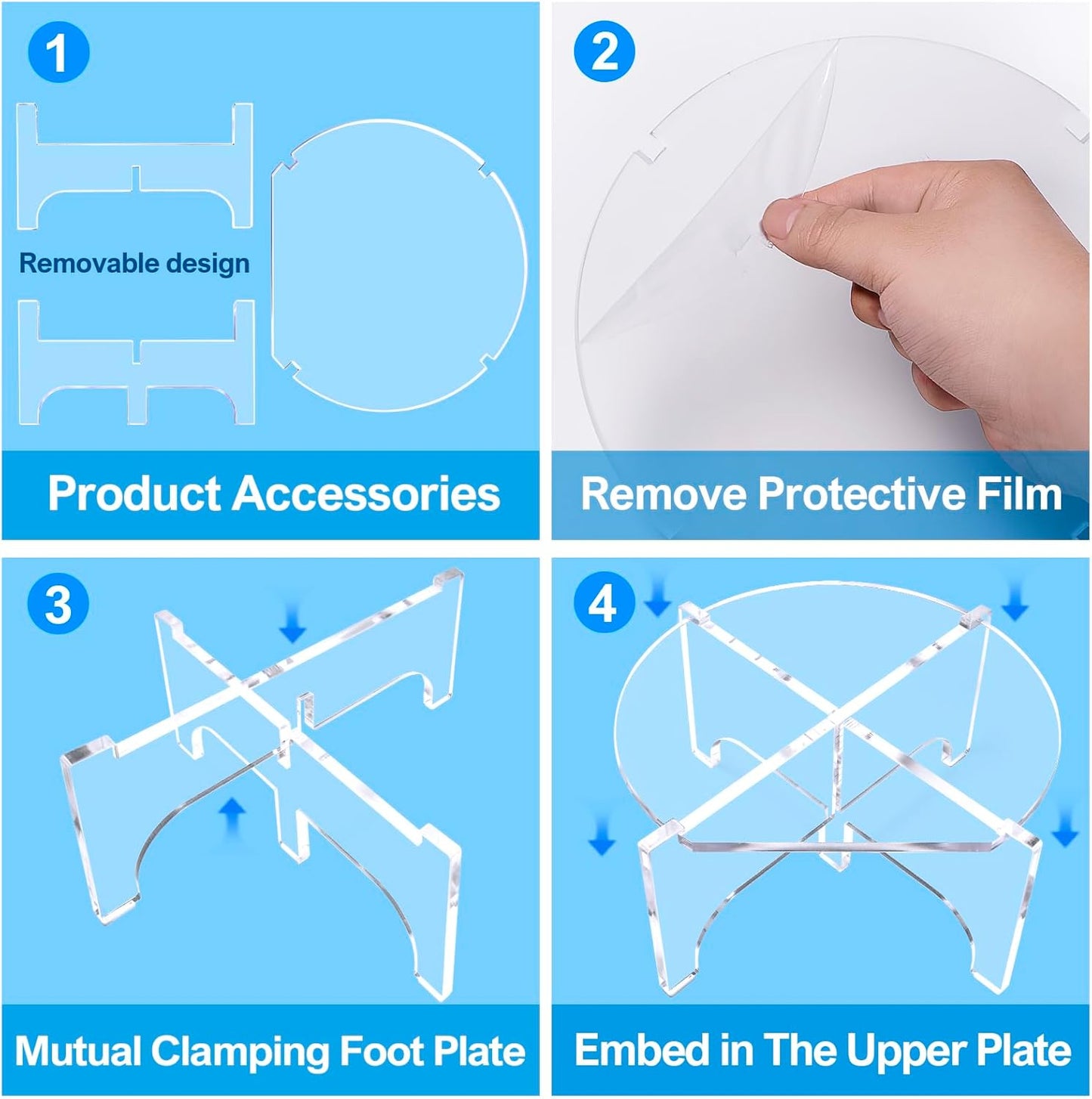 Acrylic Beverage Dispenser Stand Only, Fit Max 8.7 Inch Glass Drink Dispenser and Water Jug Holder, Plant Stand, Cake Display Stand for Parties and Catering Events