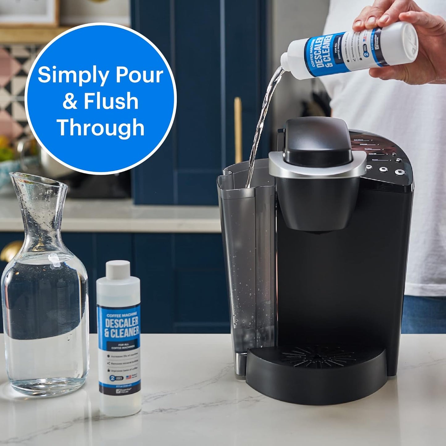 Descaling Solution (12 Uses) Coffee Machine Descaler Cleaner | Compatible with Breville Keurig Nespresso Delonghi & More | Liquid To Descale Automatic Coffee Makers & Espresso Machines