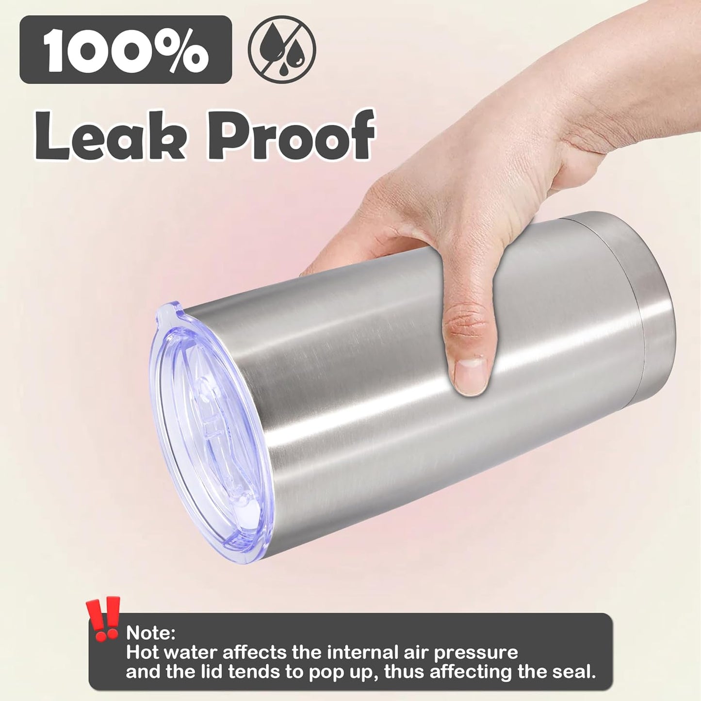 20oz Tumbler Stainless Steel Tumbler Cup with Lid Vacuum Insulated Double Wall Travel Mug, Durable Powder Coated Travel Coffee Tumbler Mug for Hot & Cold Drinks, Stainless Steel,4 Pack