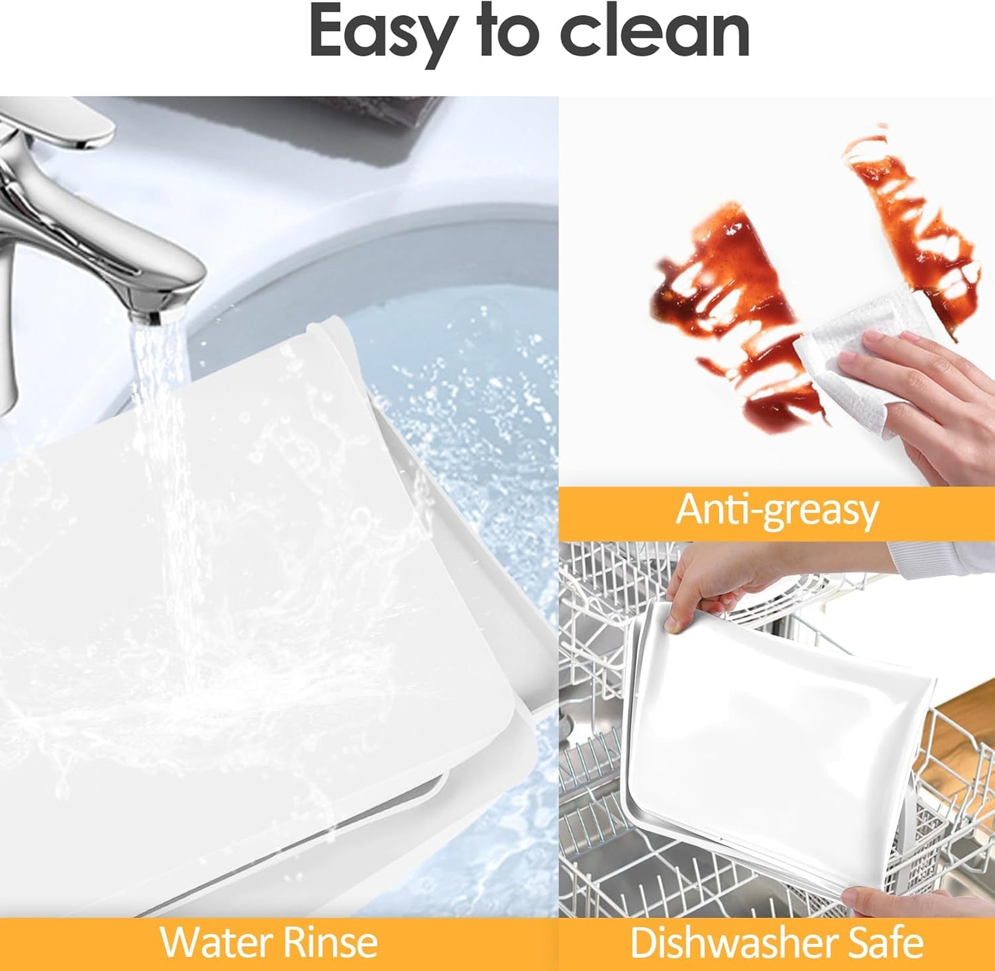 TOHONFOO Silicone Coffee Maker Mat with Lip, 19.7'' x 15'' Heavy Duty Coffee Maker Mat for Countertops, Coffee Tray Fit Under Coffee Machine Appliance Automatic Machines Espresso Accessory, White