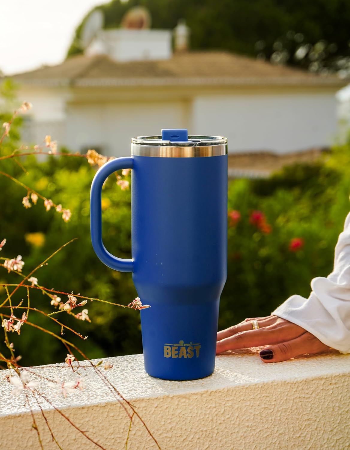 Beast 50 oz Tumbler Stainless Steel Vacuum Insulated Coffee Ice Cup Double Wall Travel Flask (Royal Blue)