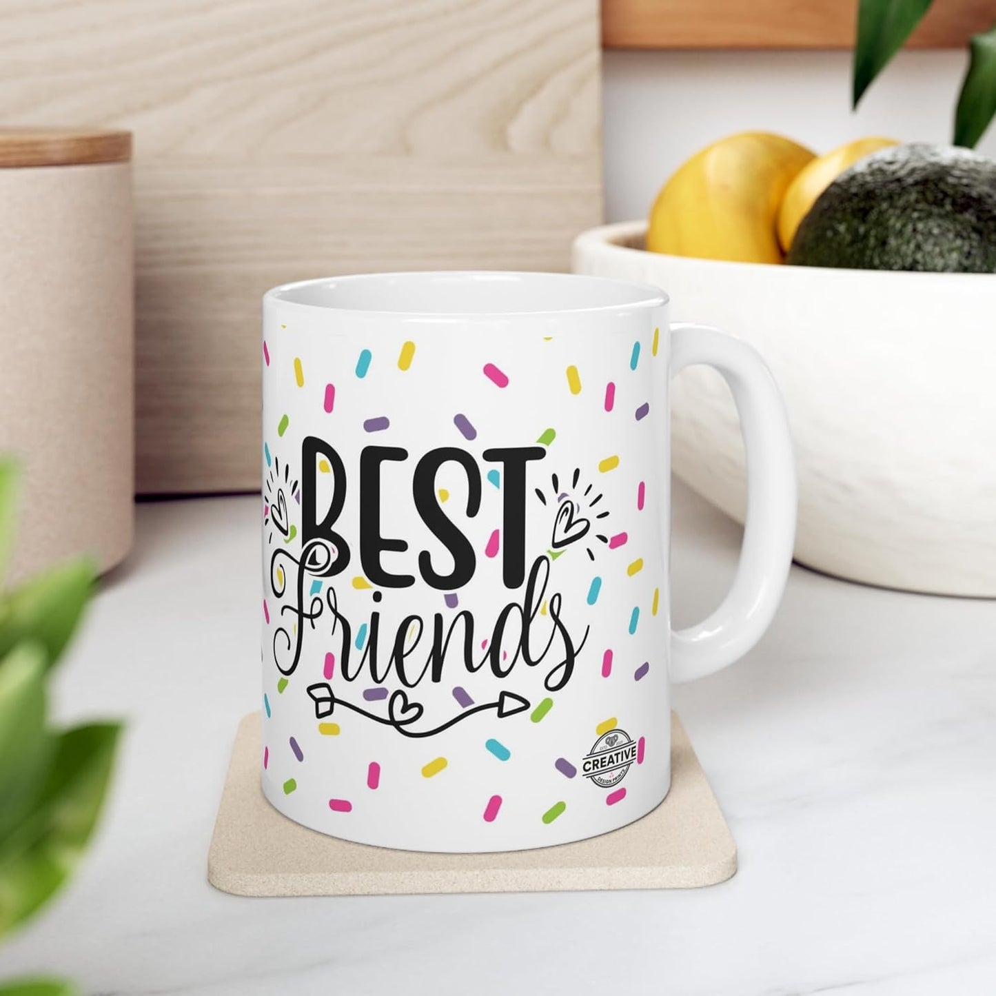 11 OZ Novelty Coffee Mugs - Christmas Gift (Best Friends Theme)