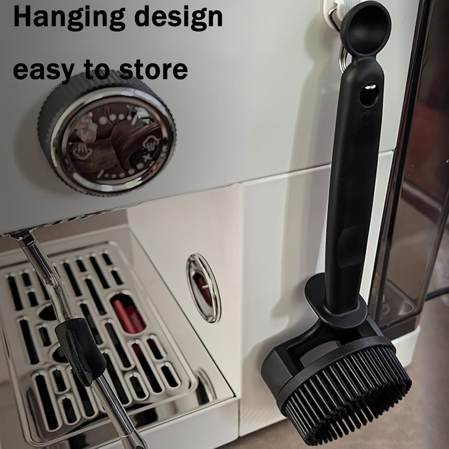 Espresso Cleaning Brush - Espresso Machine Group Head Cleaning Brush - Detachable 360° Silicone Cleaning Bristle Tools for Coffee Machine 58mm Grouphead