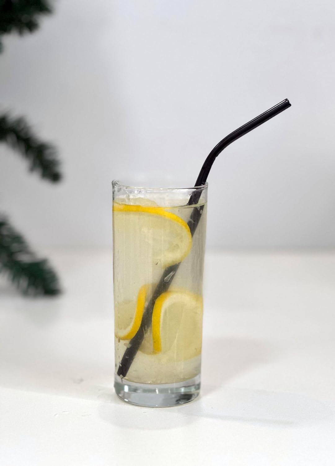 10 Pcs Stainless Steel Straws, Reusable Drinking Straws, 5 Straight + 5 Bent Metal Straws Set With 2 Pcs Cleaning Brushes (Black, 10.5 Inch)