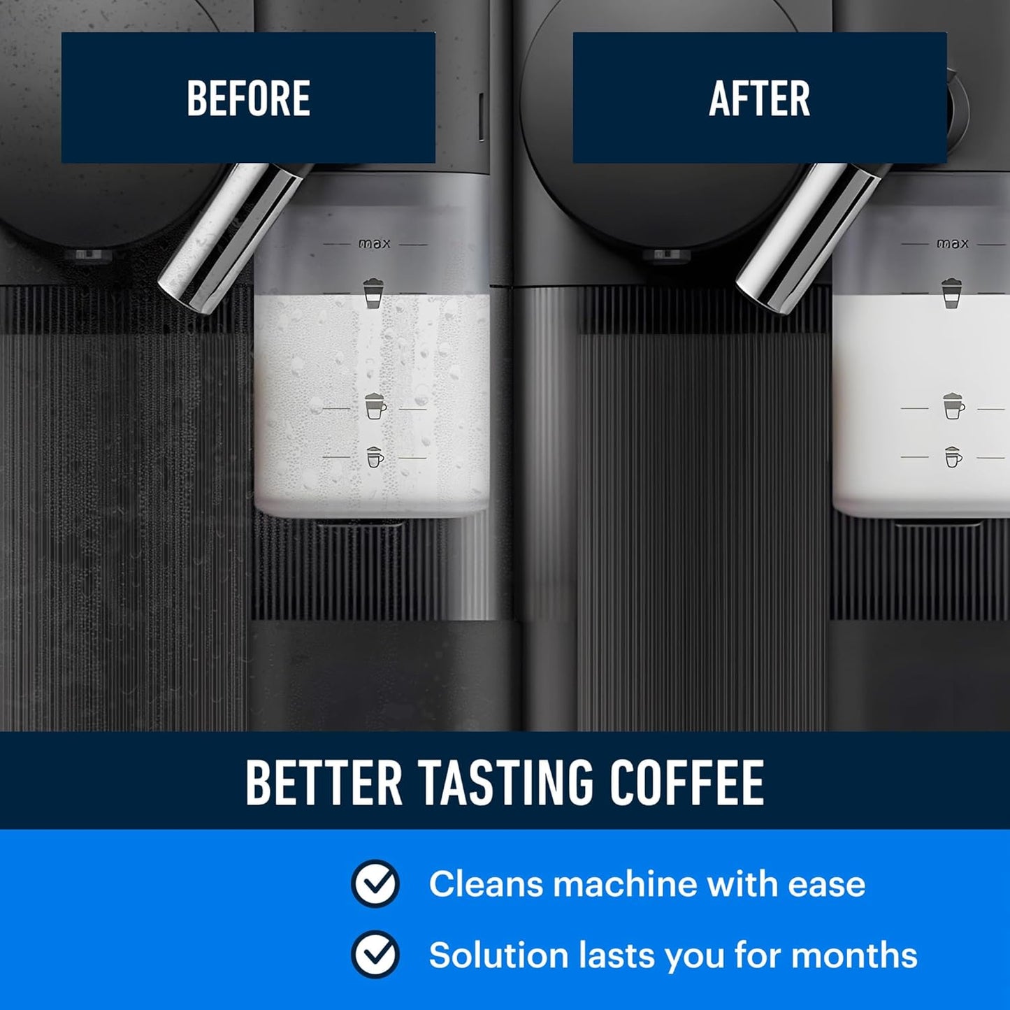 Essential Values Descaling Solution Compatible with Nespresso - Coffee Descaler - Coffee Maker Cleaner - Kettle, Espresso Machine Cleaning - 12 Month Supply 2-Pack