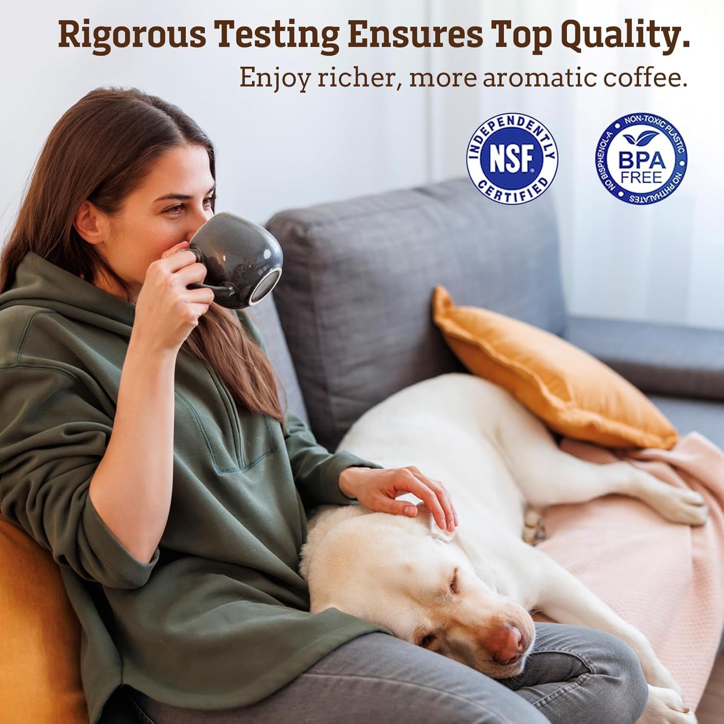 6 Pack Water Filters Replacement for Breville Espresso Machines - Compatible with Barista Touch BES880, Barista Pro BES878, Oracle Touch BES990, Dual Boiler BES920, Bambino & ClaroSwiss