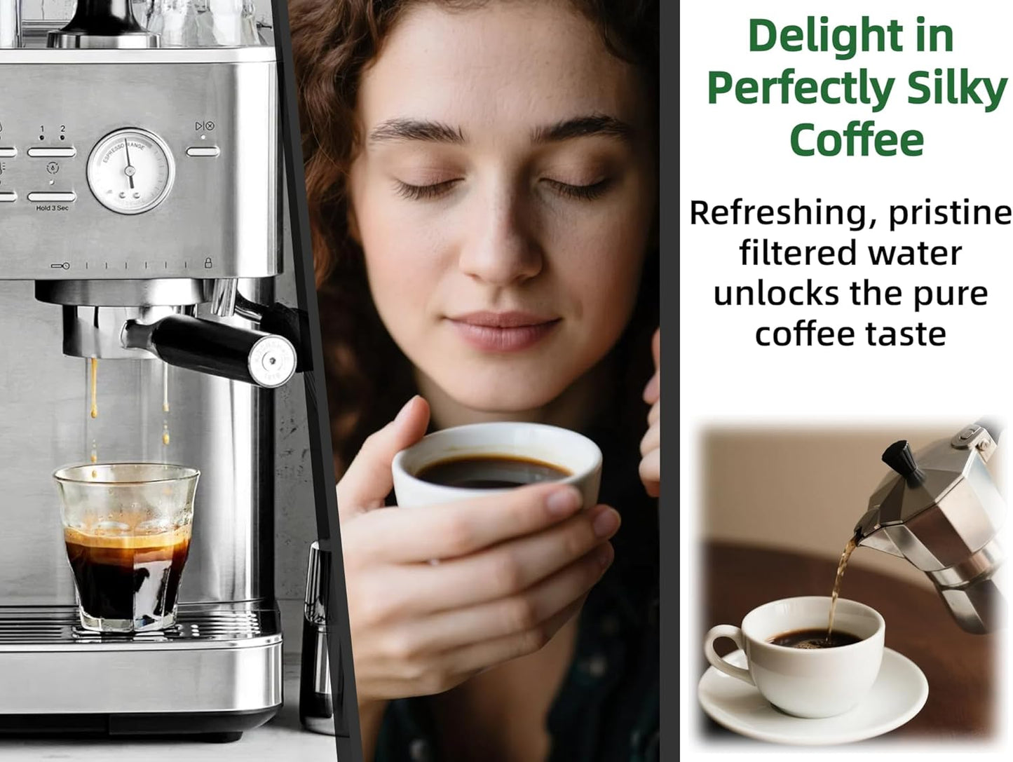 Activated Carbon Water Filter Replacement for KitchenAid Espresso Machine KES6551 Series - Premium 6-Pack Charcoal Water Filters Replacement Part