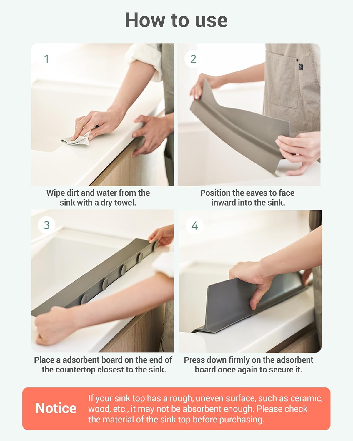 23 inches 100% Premium Silicone Kitchen Sink Splash Guard - Non Slip Strong Suction, Durable, and Easy-to-Clean Splash Protector for Mess-Free Cooking and Dishwashing (Deep Green)