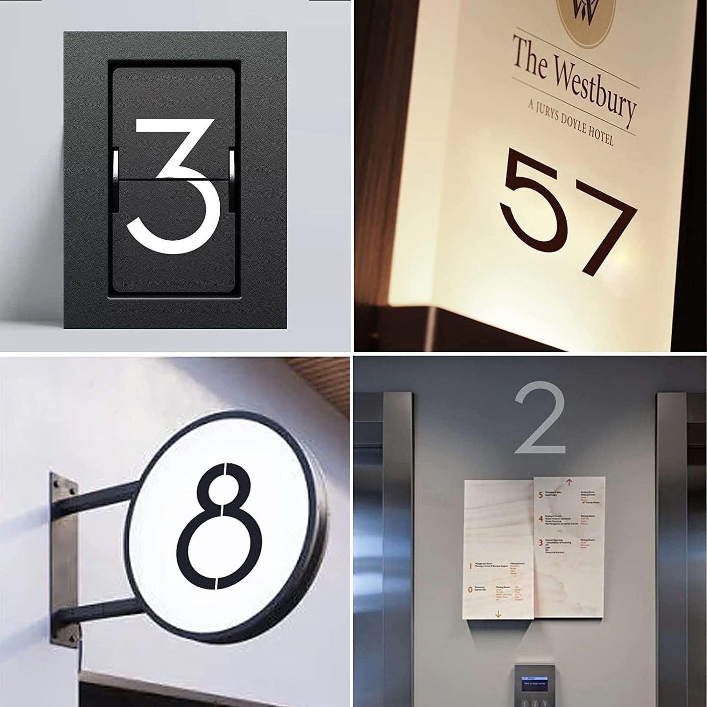 4 Inch Plastic Number Stencils - Reusable Digital Templates for Cake, Address, Painting