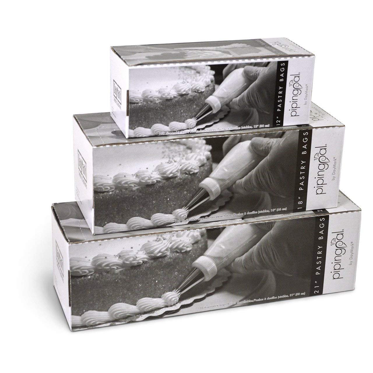 DayMark Safety Systems 18" PipingPal Disposable Pastry Bag with Dispenser (100 Bags) (IT115436)