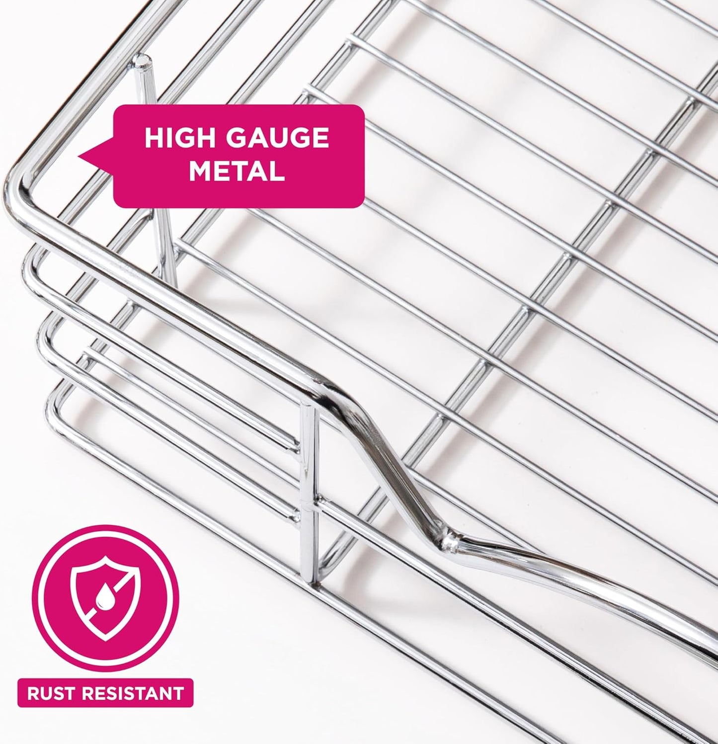 HOLDN’ STORAGE Heavy-Duty Premium Collection Pull Out Cabinet Organizer, Cabinet Drawer Slide Outs, Lifetime Limited Warranty - Basket Size 14" W x 21" D x 5" H, Anti-Rust Chrome Finish