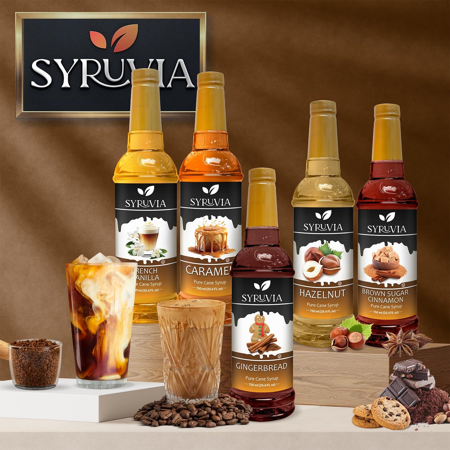 Syruvia Pumpkin Pie Coffee Syrup 25.4 Ounces