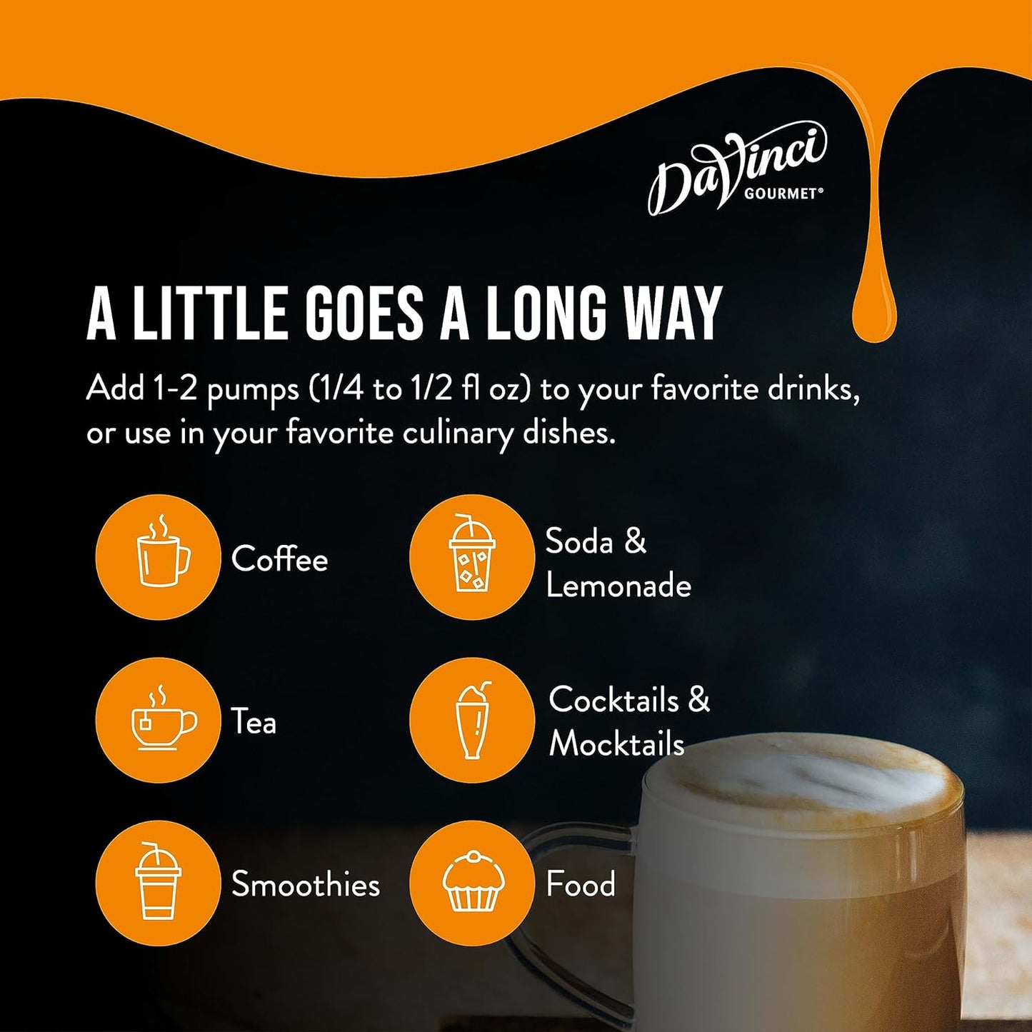 DaVinci Gourmet Classic Cake Batter Syrup, 25.4 Fluid Ounces (Pack of 4)