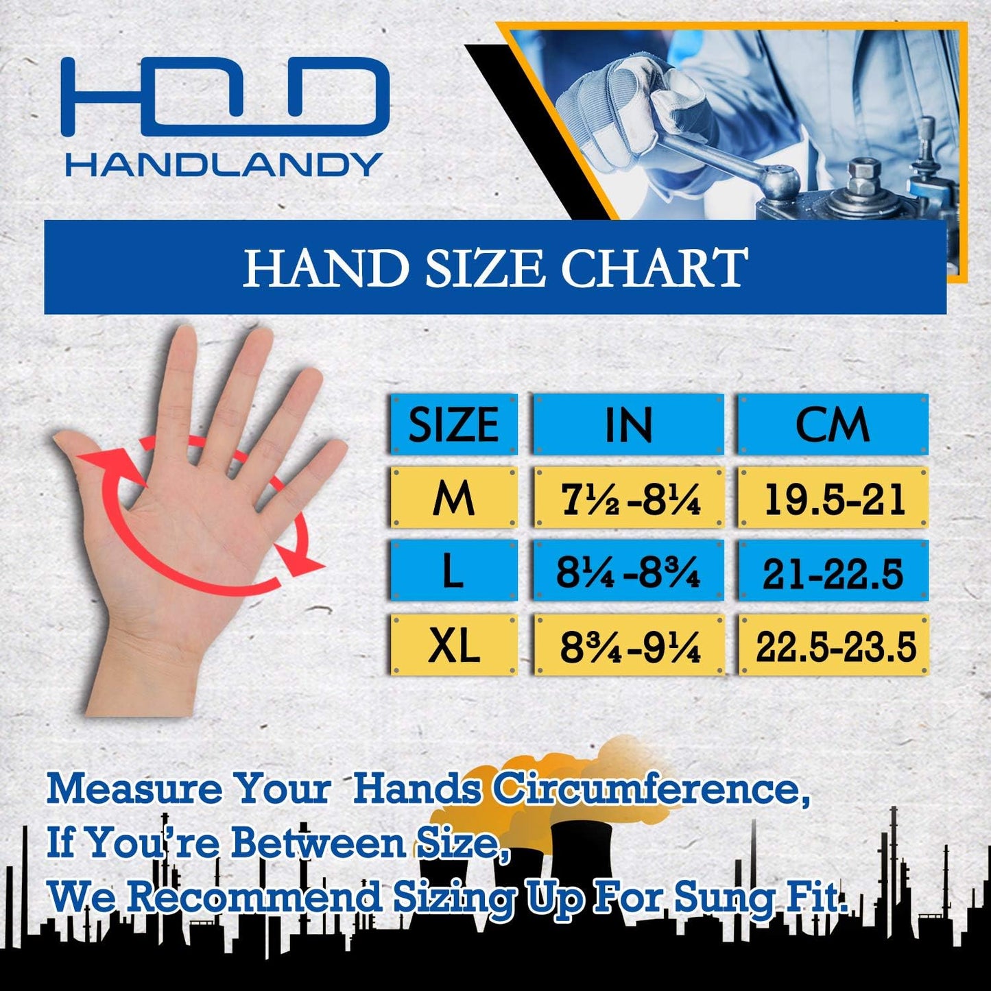 HANDLANDY Work Gloves for Men & Women, Utility Mechanic Working Gloves Touch Screen, Flexible Yard Work Gloves
