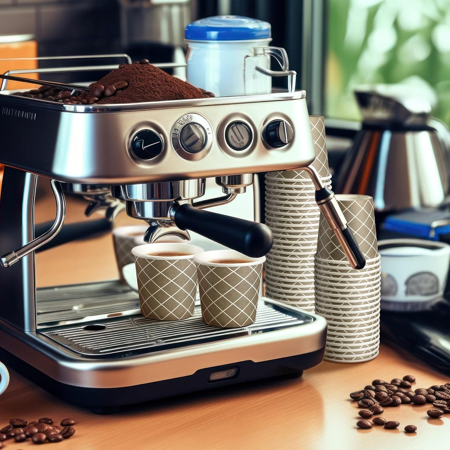 Rtteri 200 Pcs Count 3 oz Disposable Coffee Cups Disposable Espresso Cups Small Paper Cups 3 oz Cups for Coffee Tea Cocoa Juice Mini Paper Cups for Cafes Offices and Home