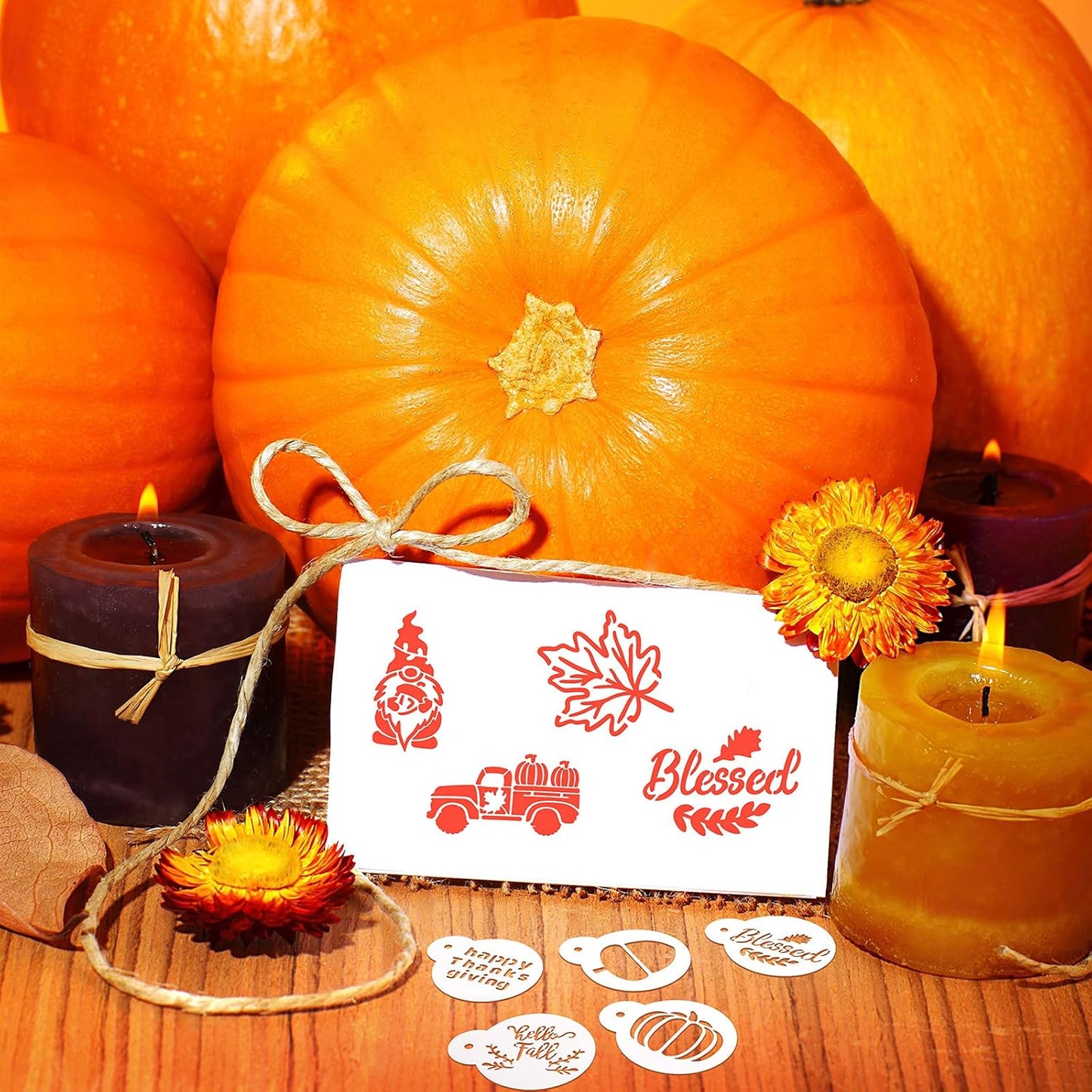 Marspark 30 Pieces Holiday Cookie Coffee Stencils Latte Art Halloween Thanksgiving Christmas Cookie Baking Stencils Templates Decoration for Cake Bread Decor, Reusable Sourdough Painting Mold Tools