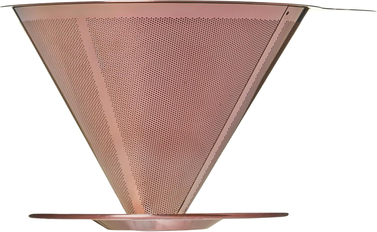 ATHIA Golden Stainless Steel Reusable Coffee Filter, Pour Over Cone Dripper with Fine Mesh, Paperless & Eco-Friendly Design, Fits Most Mugs, Carafes & Coffee Makers (Rose Golden, Standard)
