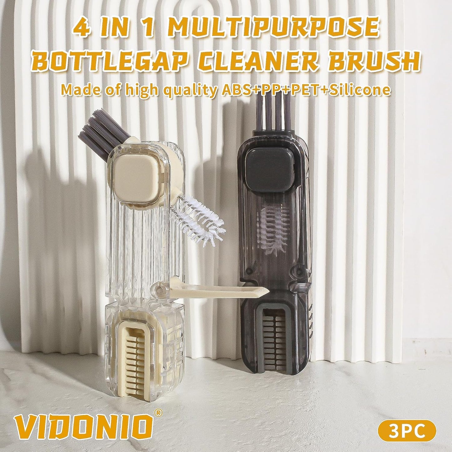 2Pcs 4 in 1 Cup Lid Gap Cleaning Brush Set,Multifunctional Crevice Cleaning Brush for Bottle,Multipurpose Bottle Cleaner with Compact Design Tiny Silicone Cup Holder Cleaner Tool,Kitchen Gadgets