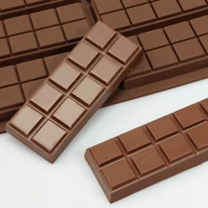 Chocolate Bar Mold, Dubai Chocolate Bar Mold Deep Silicone Break-Apart Chocolate Mold Nonstick Thick Candy Mould for Dubai Pistachio 1 Pack（10 Snap）