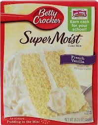 Betty Crocker Super Moist French Vanilla Cake Mix 15.25 Oz (2 Pack)