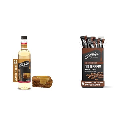 DaVinci Gourmet Cookie Butter Cold Brew At Home Starter Kit, 25.4 Fl Oz (Pack of 1) & 6 Count (Pack of 1)
