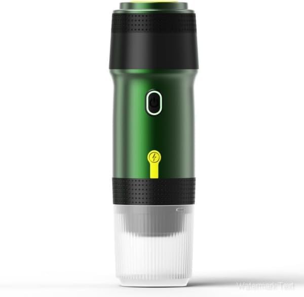 Portable Espresso Machines, Electric Espresso Maker with Self-Heating, USB-C & Car Charger, 20 Bar Mini Coffee Maker With NS Capsule & Ground Coffee for Camping, Hiking, Travel, Office, Green